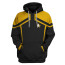 Star Trek Picard Starfleet Yellow Unioform Costume - Hoodie Sweatpants Starfleet Yellow Unioform Cosplay