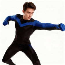 Batman Hush Nightwing Costume - Black Comic Bodysuit Nightwing Cosplay