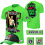WWE John Cena Costume - Hustle Loyalty Respect Neon Green Set Shirt Cap Headband Wristband John Cena Cosplay