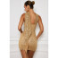 Sabrina Carpenter Short n' Sweet Tour Stage Outfit Costume - Golden Glitter Mini Dress Sabrina Carpenter Cosplay