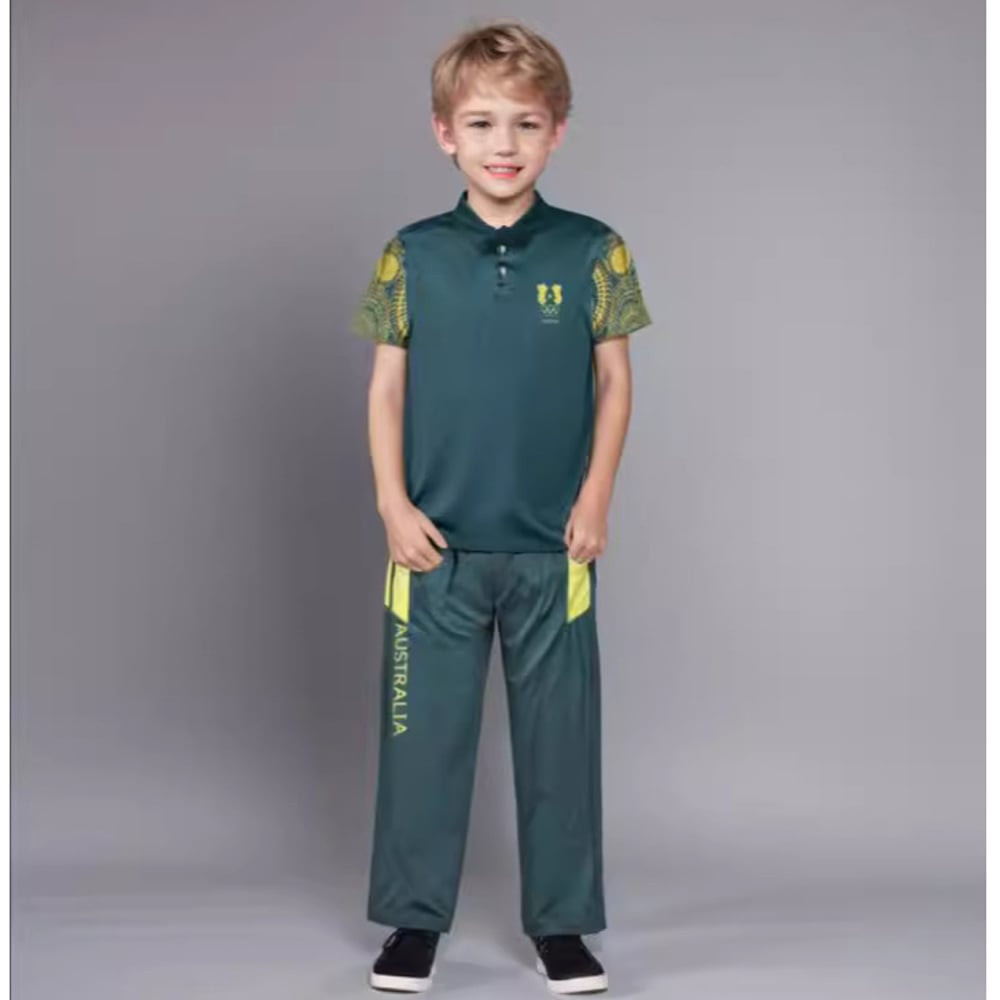 Kids Olympics Break Australian Dancing Raygun Costume - Green Shirt Pants Set Raygun Cosplay