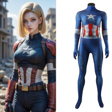 Avengers Female Captain America Civil War Costume - Bodysuit Captain America Cosplay