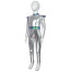 Alien Costume - Shiny Silver Jumpsuit Alien Cosplay