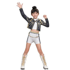 Girls K-Pop Demon Hunters Costume - Shirt Shorts Jacket K-Pop Demon Hunters Cosplay