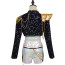 Girls KPop Demon Hunters Rumi Stage Costume - Sparkling Black & White Shirt Shorts Full Set Kpop Rumi Cosplay