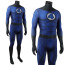 The Fantastic Four Mister Fantastic Costume - Muscle Pattern Navy Bodysuit Mr Fantastic Cosplay