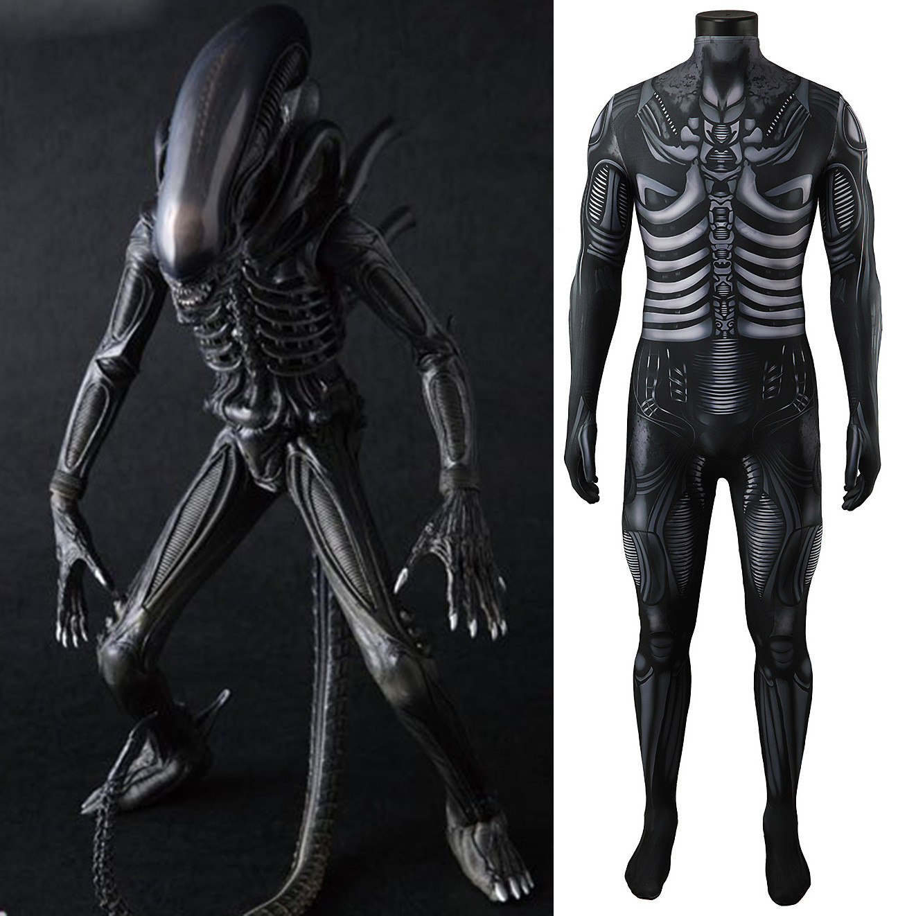 Aliens vs. Predator Xenomorph Alien Costume - Bodysuit Xenomorph Alien Cosplay