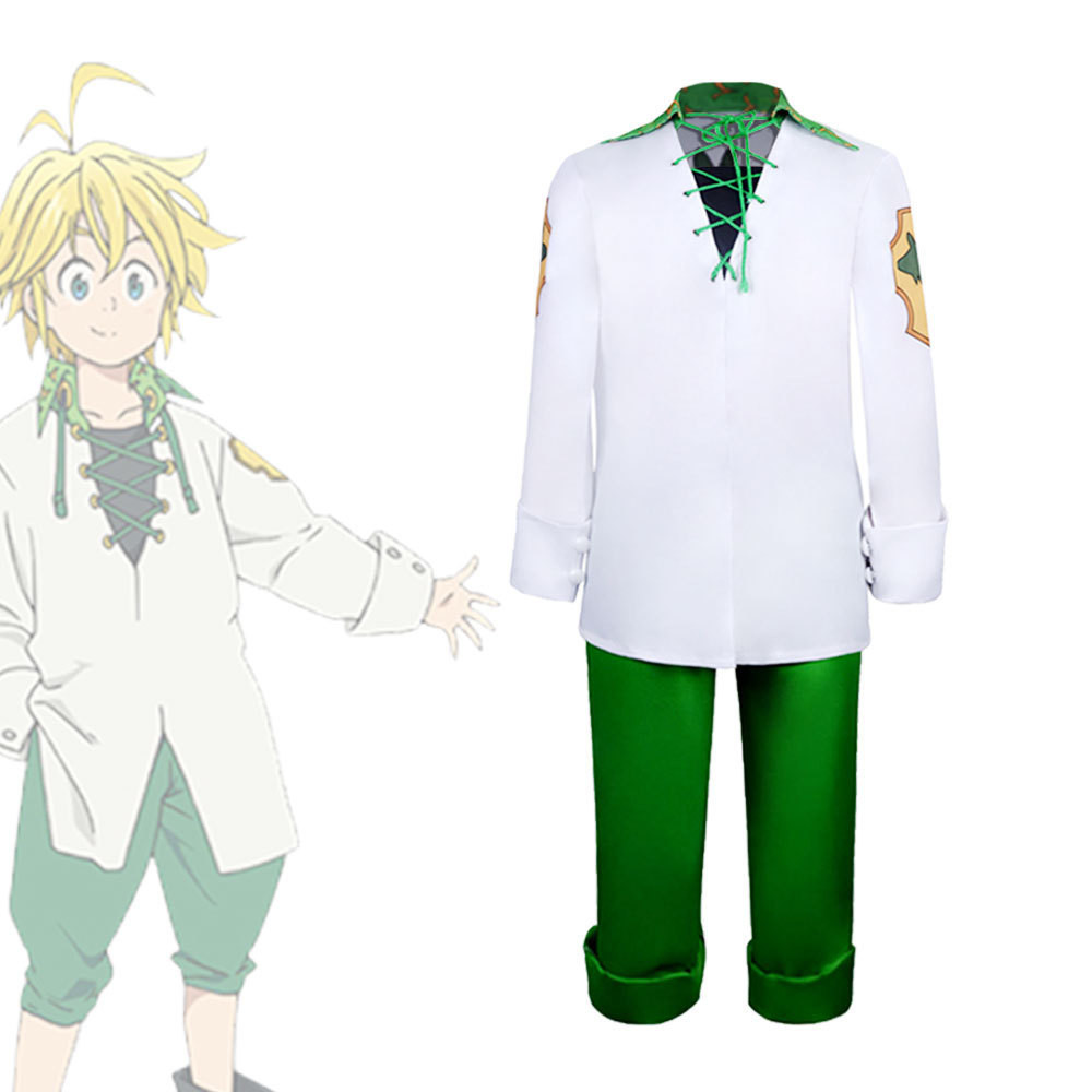 The Seven Deadly Sins Meliodas Costume - Shirt Pants Set Meliodas Cosplay
