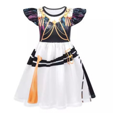 Girls K-Pop Demon Hunters Mira Costume - Black White Gold Dress Stage Outfit Mira Cosplay