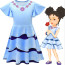 Fancy Nancy Blue Dress Costume
