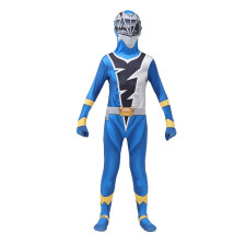 Dino Fury Rangers Tricera Fury Blue Ranger Costume - Bodysuit Mask Blue Dino Fury Ranger Cosplay
