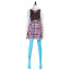 Monster High Frankie Stein Costume - Dress Belt Socks Set Frankie Stein Cosplay