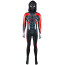 Spider-Man 2 Miles Morales Evolved Suit Style 2 Costume - Black Bodysuit Hood Mask Set Miles Morales Spider-Man Cosplay