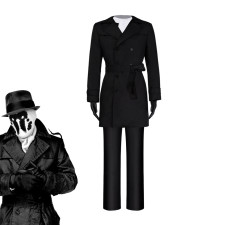 Watchmen Rorschach Costume - Black Suit Mask Set Rorschach Cosplay