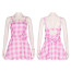 Barbie Movie 2023 Margot Robbie Costume - Pink Gingham Skirt Barbie Margot Robbie Cosplay