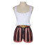 One Piece Jewelry Bonney Costume - Brown Jacket Shirt Shorts Set Jewelry Bonney Cosplay