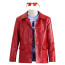 Fight Club Tyler Durden Costume - Red Jacket Shirt Glasses Set Tyler Durden Cosplay