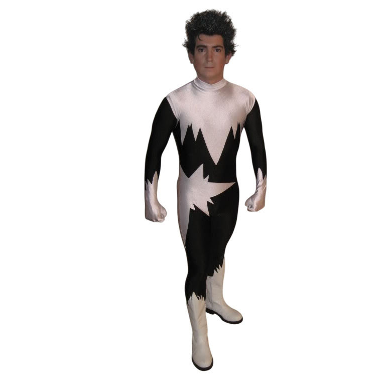 Marvel Puzzle Quest Northstar Jean-Paul Beaubier Costume - Black & White Bodysuit Northstar Cosplay