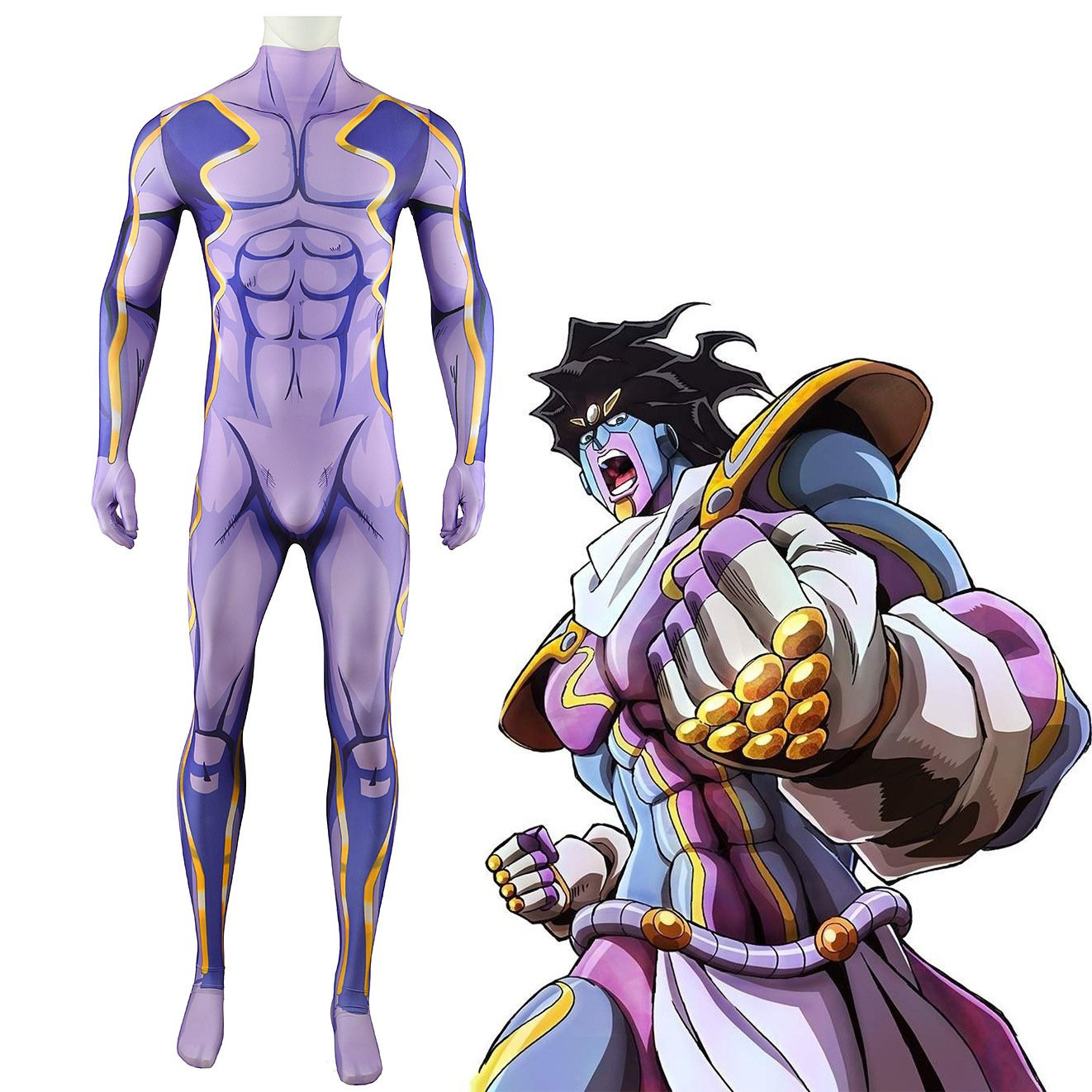 JoJo's Bizarre Adventure Star Platinum Costume - Bodysuit Star Platinum Star Platinum Cosplay