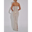 Charli XCX LACMA Gala Outfit Costume - Shiny Silver Top Skirt Set Charli XCX Cosplay