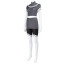 Hazbin Hotel Lute Costume - Grey Shirt Pants Gloves Set Lute Cosplay