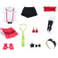 Love Live Superstar Rin Hoshizora Costume - Red White Shirt Skirt Full Set Rin Hoshizora Cosplay