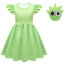 Girls Sprunki Lime OWAKCX Costume - Dress Mask Set Lime Sprunki Cosplay