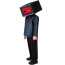 Kids Skibidi Toilet TV Man Costume - Coat Mask Set TV Man Cosplay