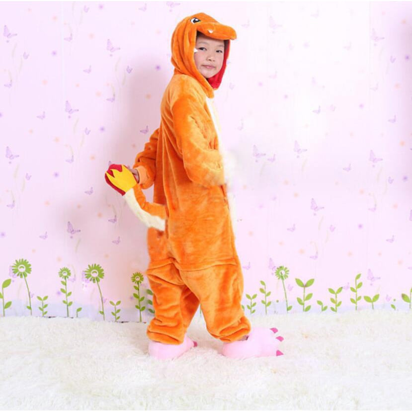 Kids Charmander Costume - Onesie Jumpsuit Charmander Cosplay