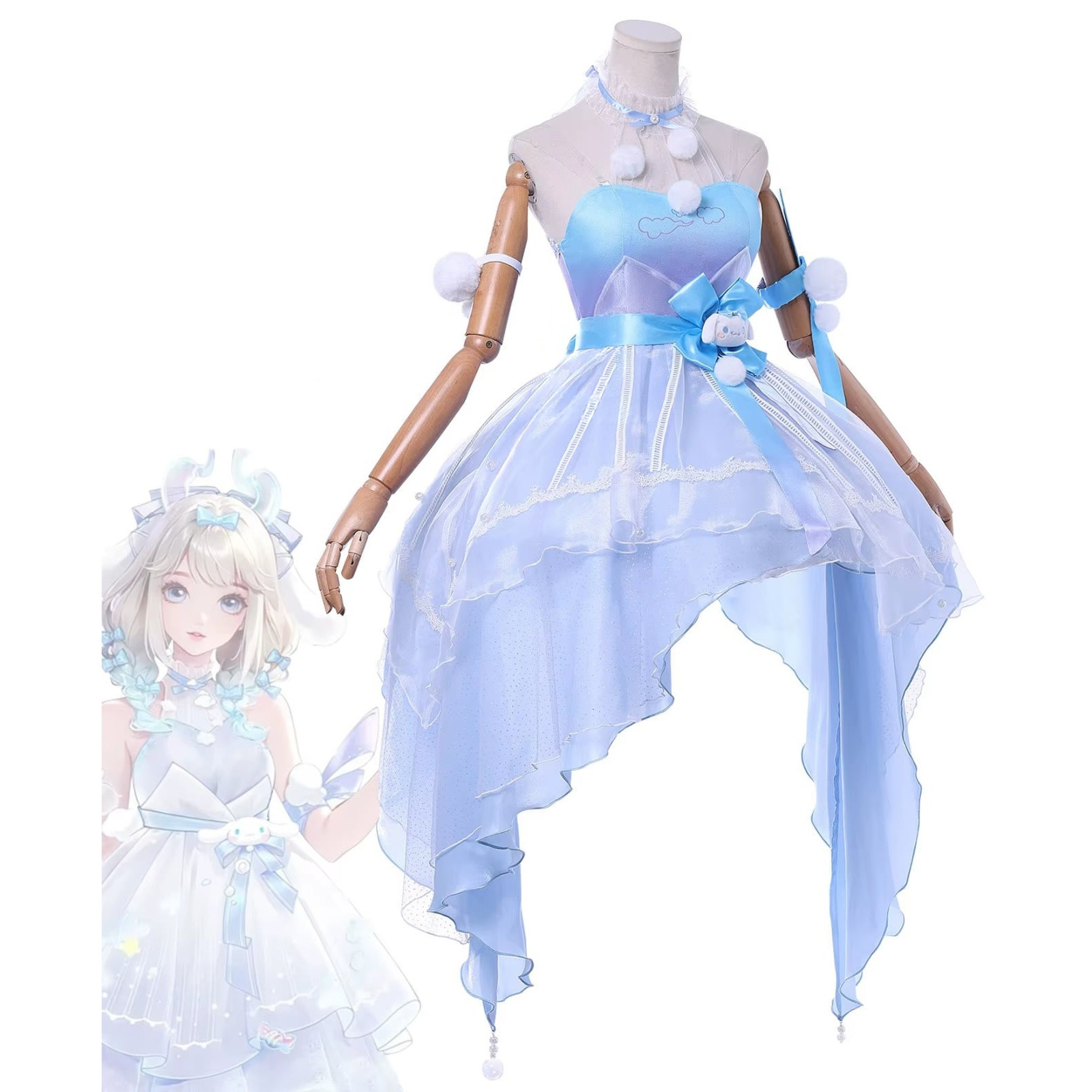 Honor of Kings Yao Costume - Blue Dress Yao Cosplay