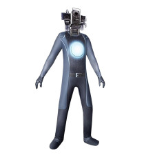 Skibidi Toilet Titan Cameraman Costume - Lycra Bodysuit Mask Titan Cameraman Cosplay