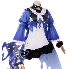 Wuthering Waves Roccia Deluxe Costume - Blue White Dress Full Set Roccia Cosplay