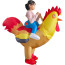 Riding Rooster Inflatable Costume - Riding Rooster Cosplay