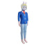 Labubu Costume - Bodysuit Mask Blue Zimomo Cosplay
