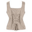 Medieval Renaissance Pirate Costume - Beige Lace Up Corset Sueded Dress Pirate Cosplay