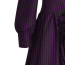 Women Victorian Age Dress Costume - Purple Bow Pleated Dress Victorian Cosplay