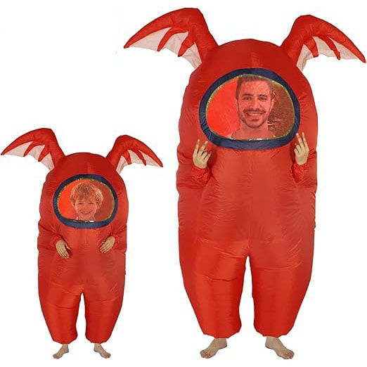 Among Us Red Vampire Bat Inflatable Costume - Among Us Red Vampire Bat Cosplay