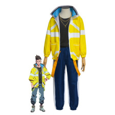 Cyberpunk Edgerunners David Martinez Costume - Yellow Jacket Shirt Pants David Martinez Cosplay