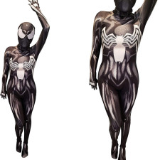 Venom: Let There Be Carnage She-Venom Costume - Shiny Bodysuit She-Venom Cosplay