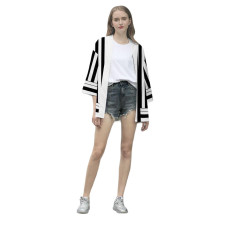 Demon Slayer Iguro Obanai Costume - Black and White Pattern Kimono Jacket Iguro Obanai Cosplay
