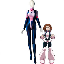 My Hero Academia Uravity Ochaco Uraraka Costume - Blue Pink Bodysuit Uravity Ochaco Cosplay