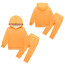 Kids Sprunki Orange Oren Costume - Hoodie Pants Mask Set Orange Sprunki Cosplay