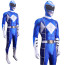 Power Rangers Blue Ranger Sentai Costume - Bodysuit with Belt Pattern Bodysuit Blue Power Ranger Cosplay