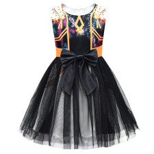 Girls K-Pop Demon Hunters Zoey Costume - Black Gold Tutu Dress Stage Outfit Zoey Cosplay
