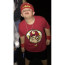 WWE John Cena Costume - You Cant See Me Red Set Shirt Cap Headband Wristband John Cena Cosplay