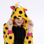 Kids Yellow Black Polka Dot Unicorn Costume - Onesie Jumpsuit Yellow Black Polka Dot Unicorn Cosplay