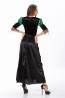 Halloween Masquerade Ball Fancy Witch Green Dress Costume
