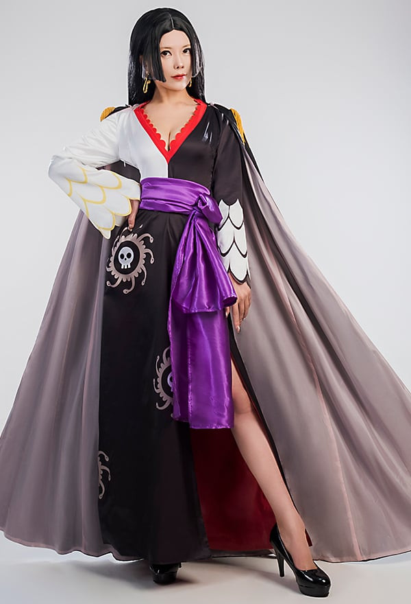 One Piece Boa Hancock Costume - Black Kimono Boa Hancock Cosplay