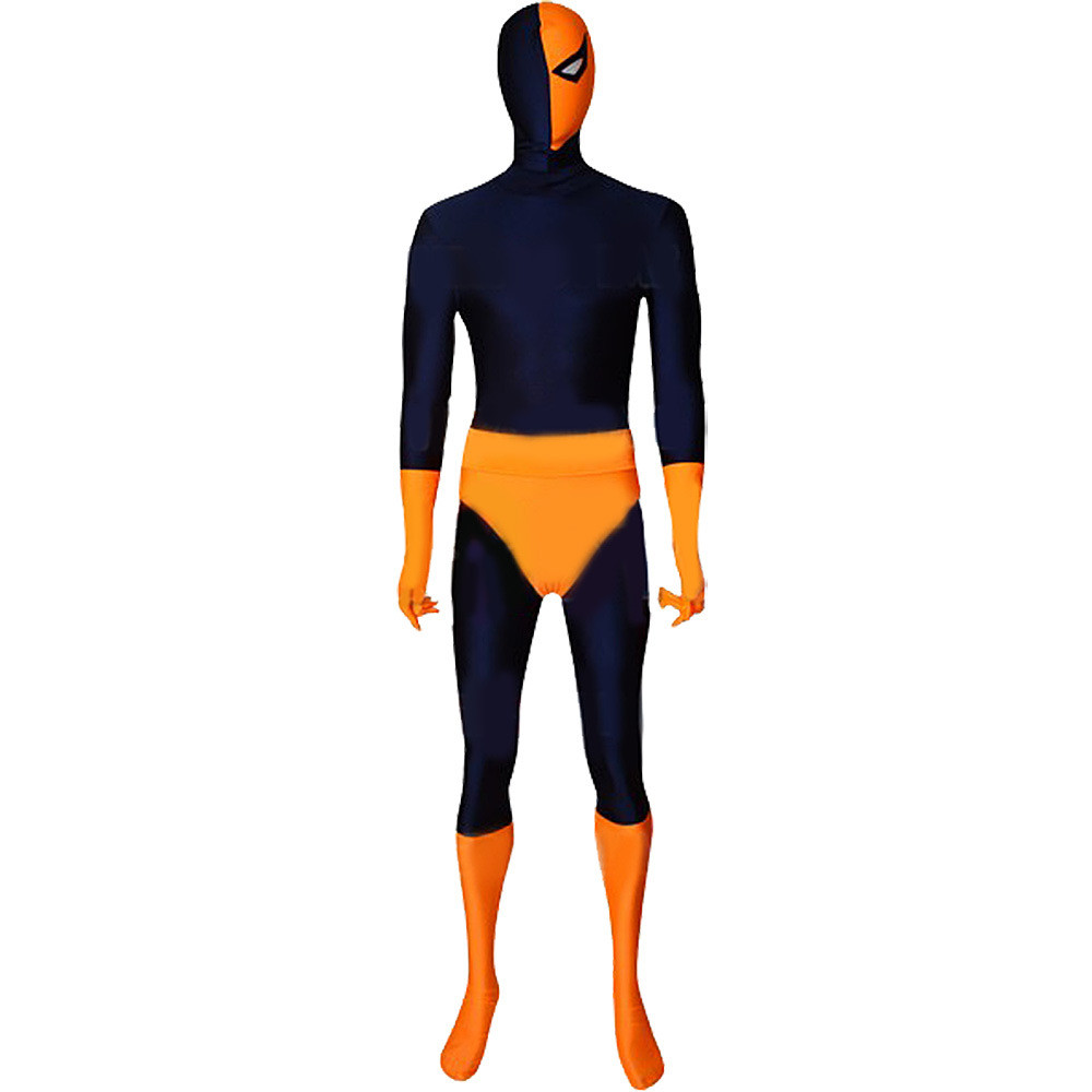 The Titans Deathstroke Joseph Wilson Costume - Blue Orange Classic Bodysuit Deathstroke Cosplay