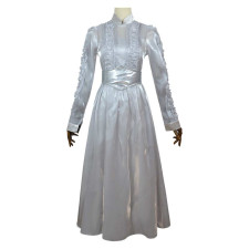 Beetlejuice Astrid Deetz Costume - White Silk Dress Set Astrid Deetz Cosplay